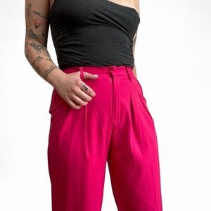 High-Waisted Pink Pants